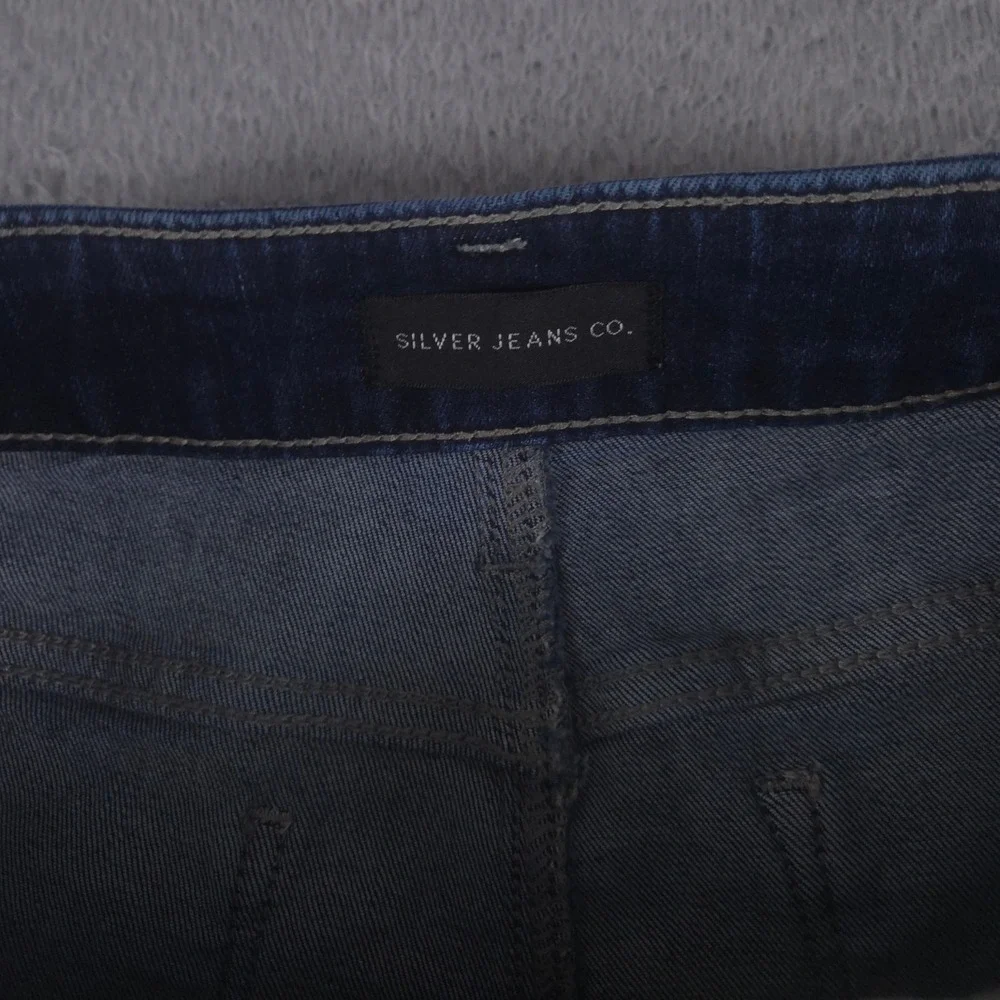 Silver Jeans Co Shorts Womens W34 Dark Blue Suki Distressed Denim Shorts Jorts